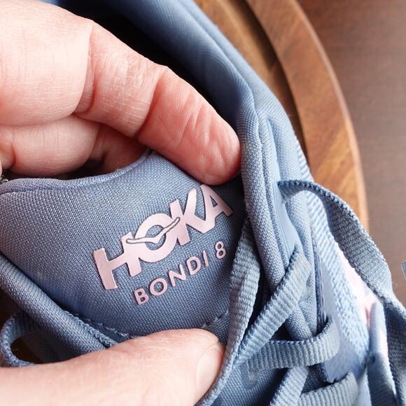 Hoka One One Sneakers Womens SZ 8.5B Blue Bondi 8 Athletic Running Comfort Shoes - Picture 11 of 16